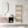 Barcelona Electric Brushed Brass Straight Heated Towel Rail 1400x500mm