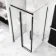 Stockholm Matt Black Easy Clean 8mm Frameless Sliding Shower Enclosure 1000x800mm