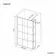 Munich Matt Black Grid 8mm Wet Room Shower Glass 700mm & 250mm Pivotal Return Panel