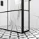 Munich Matt Black Grid 8mm Walk In Shower Enclosure 800mm & 800mm Glass with Pivotal Return Panel