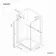 Vienna Matt Black Easy Clean 8mm Hinged Shower Enclosure 800x800mm