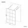Munich Matt Black Grid 8mm Walk Through Wet Room Shower Glass Panel 1200mm