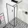 Munich Matt Black Framed 8mm Wet Room Shower Glass 800mm & 250mm Return Panel