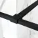 Munich Matt Black Framed 8mm Wet Room Shower Glass 800mm & 250mm Pivotal Return Panel