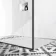 Munich Matt Black Framed 8mm Walk Through Wet Room Shower Glass Panel 1100mm