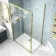 London Brushed Brass 6mm Sliding Shower Enclosure 1000x760mm