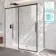 Lisbon Matt Black 8mm Sliding Shower Enclosure 1700x800mm