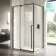 Cologne Matt Black Easy Clean 8mm Hinged Shower Enclosure 1200x800mm