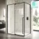 Cologne Matt Black Easy Clean 8mm Hinged Shower Enclosure 1400x700mm