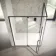 Cologne Matt Black Easy Clean 8mm Hinged Shower Enclosure 1400x700mm