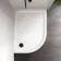 London Offset Quadrant Stone Shower Tray 1200x800mm - Left Handed & Riser Kit