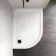 London Offset Quadrant Stone Shower Tray 1200x900mm - Left Handed & Riser Kit