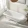 Abingdon 1700mm Single Ended Roll Top Bath - White Ball Feet