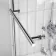 Abingdon 1500mm Roll Top Shower Bath - Chrome Claw Feet & 6mm Easy Clean Screen With Rail