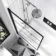 Abingdon 1700 Roll Top Shower Bath - White Ball Feet & 6mm Easy Clean Matt Black Grid Screen