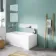 Stafford 1400x700 Shower Bath & 4mm Screen