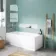 Stafford 1700x700 Shower Bath & 4mm Screen with Rail