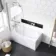 Stafford 1400x700 Round Shower Bath & 6mm Easy Clean Screen with Rail