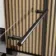 L Shaped 1600 Shower Bath & 6mm Matt Black Easy Clean Screen with Rail - Right Handed