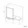 L Shaped 1700 Shower Bath with Front Panel & 6mm Easy Clean Matt Black Framed Bath Screen - Right Handed
