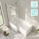 Brixton L Shaped 1600 Shower Bath & 6mm Easy Clean Chrome Folding Bath Screen - Left Handed
