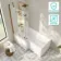 Brixton L Shaped 1600 Shower Bath & 6mm Easy Clean Brushed Copper Folding Bath Screen - Left Handed