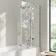 Brixton L Shaped 1500 Shower Bath with Front Panel & 6mm Easy Clean Chrome Folding Bath Screen - Right Handed