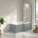 Brixton L Shaped 1500 Shower Bath & 6mm Chrome Easy Clean Screen - Right Handed