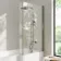 Brixton L Shaped 1500 Shower Bath & 6mm Brushed Gunmetal Easy Clean Screen - Right Handed