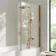 Brixton L Shaped 1500 Shower Bath & 6mm Brushed Copper Easy Clean Screen - Right Handed