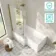 Brixton L Shaped 1600 Shower Bath & 6mm Brushed Brass Easy Clean Screen - Left Handed