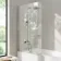Brixton L Shaped 1500 Shower Bath with Front Panel & 6mm Chrome Easy Clean Screen - Left Handed