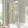 Brixton L Shaped 1500 Shower Bath with Front Panel & 6mm Brushed Brass Easy Clean Screen - Left Handed