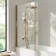 Brixton L Shaped 1500 Shower Bath with Front Panel & 6mm Brushed Copper Easy Clean Screen - Left Handed