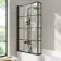 Brixton L Shaped 1500 Shower Bath with Front Panel & 6mm Easy Clean Matt Black Grid Bath Screen - Left Handed