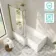Brixton L Shaped 1500 Shower Bath with Front Panel & 6mm Easy Clean Brushed Brass Framed Bath Screen - Left Handed