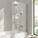 Brixton L Shaped 1500 Shower Bath with Front Panel & 6mm Chrome Easy Clean Screen - Right Handed