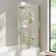 Brixton L Shaped 1500 Shower Bath with Front Panel & 6mm Brushed Brass Easy Clean Screen - Right Handed