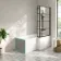 Brixton L Shaped 1500 Shower Bath with Front Panel & 6mm Easy Clean Matt Black Grid Bath Screen - Right Handed