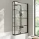 Brixton L Shaped 1500 Shower Bath with Front Panel & 6mm Easy Clean Matt Black Grid Bath Screen - Right Handed