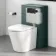 Detroit Cable Operated Concealed Cistern With Matt Black Round Push Button Dia.48mm