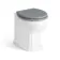 Bermuda Traditional Dove Grey Slimline Back To Wall Unit and Hudson Toilet with Wooden Seat