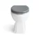 Bermuda Traditional Dove Grey Slimline Back To Wall Unit and Hudson Toilet with Wooden Seat