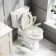Hudson Traditional Close Coupled Toilet With Chalk White Wooden Seat - Brushed Brass Lever