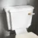 Hudson Traditional Close Coupled Toilet With Chalk White Wooden Seat - Brushed Brass Lever