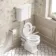 Enid Traditional Toilet With Low-Level Cistern and Gloss White Wooden Seat