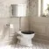 Enid Traditional Toilet With Low-Level Cistern and Gloss Black Wooden Seat