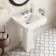 Enid Traditional Low-Level Toilet With Gloss White Wooden Seat & Pedestal Basin - Single Tap Hole