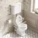 Enid Traditional Low-Level Toilet With Gloss White Wooden Seat & Pedestal Basin - Single Tap Hole