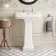 Enid Traditional Low-Level Toilet With Gloss White Wooden Seat & Pedestal Basin - Double Tap Hole